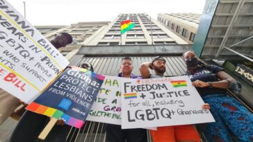 Ghana Proteste vor der Botschaft in New York (Bild: Twitter)
