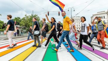 LGBTIQ-Fussgängerstreifen