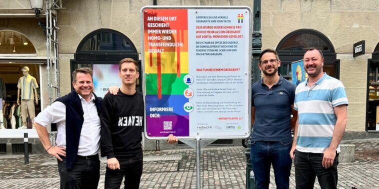 Plakat-Kampagne gegen Gewalt in Zürich Network PinkCop