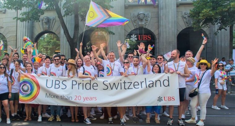 Junge SVP UBS an Zurich Pride