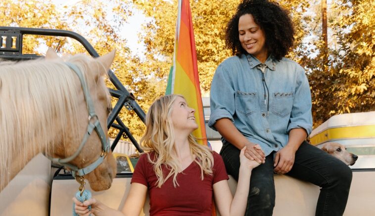 Zwei lesbische Frauen